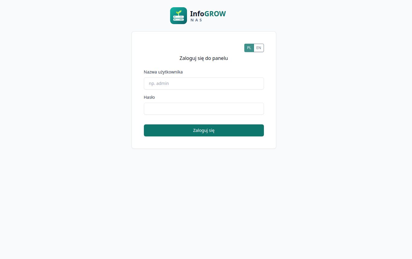 Ekran logowania